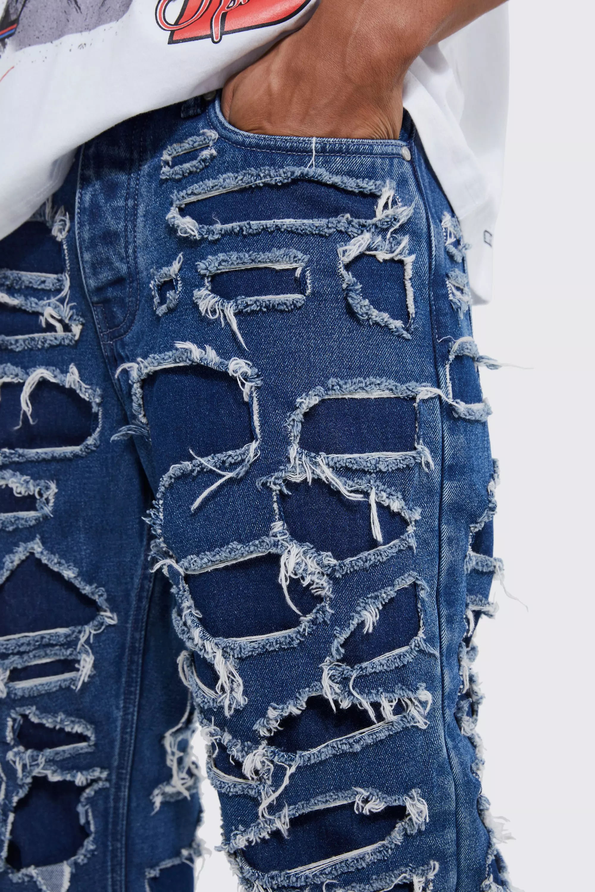 Relaxed best sale distressed jeans